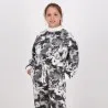 Sweat crop fille col cheminée imprimé tie dye - KONTAKT