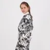 Sweat crop fille col cheminée imprimé tie dye - KONTAKT