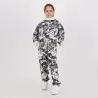 Sweat crop fille col cheminée imprimé tie dye - KONTAKT