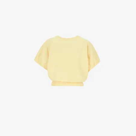 Sweat crop fille manches courtes avec détail élastique - KONTAKT