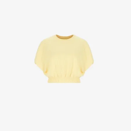 Sweat crop fille manches courtes avec détail élastique - KONTAKT