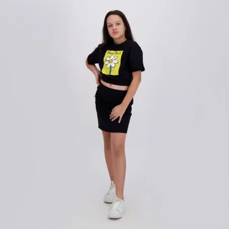 Sweat crop fille manches courtes NICE MOOD - KONTAKT