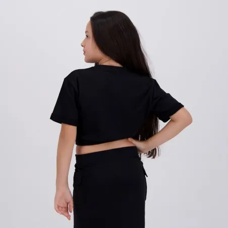 Sweat crop fille manches courtes NICE MOOD - KONTAKT