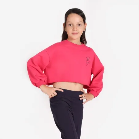 Sweat crop fille SMILEY - KONTAKT