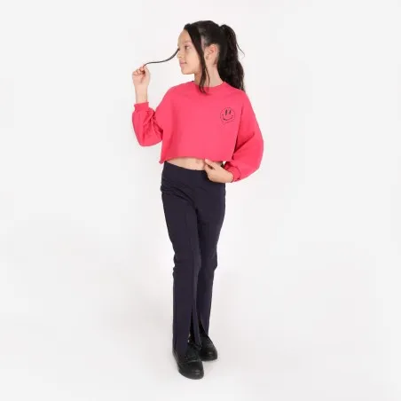 Sweat crop fille SMILEY - KONTAKT