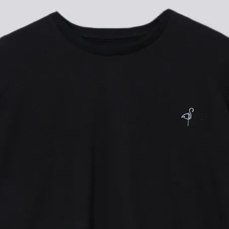 Sweat cropped femme manches courtes avec broderie - KONTAKT