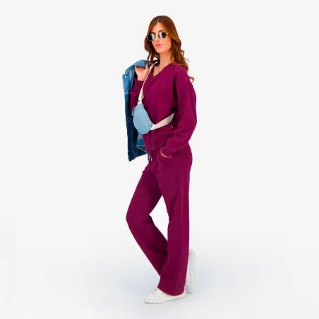 Sweat femme col V avec broderie - KONTAKT