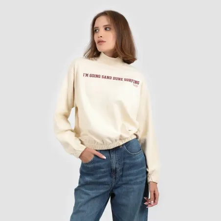 Sweat femme col cheminé I'M GOING SAND DUNE SURFING - KONTAKT