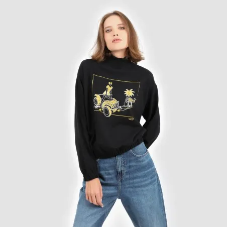 Sweat femme col cheminé QUAD DANS LES DUNES - KONTAKT
