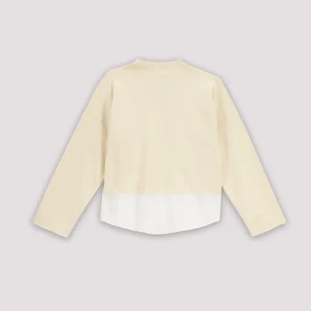 Sweat femme manches longues avec bas chemisier - KONTAKT