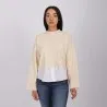 Sweat femme manches longues avec bas chemisier - KONTAKT