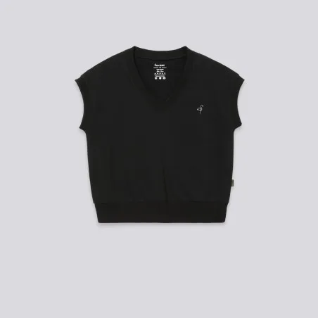 Sweat femme sans manches avec broderie - KONTAKT