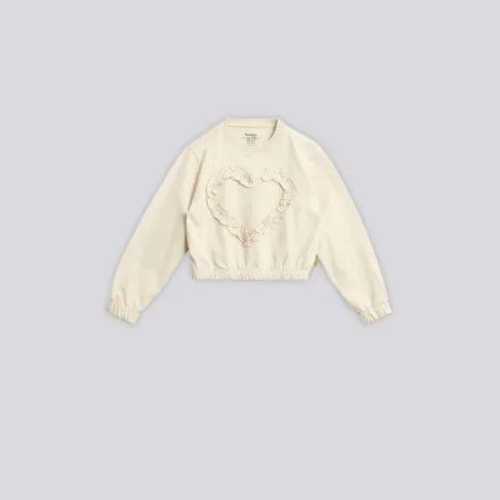 Sweat fille manches longues avec détail galant - KONTAKT