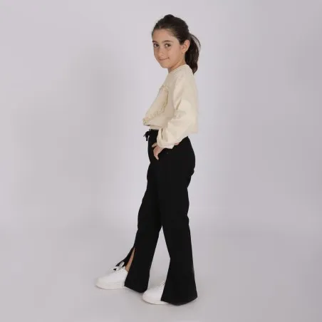 Sweat fille manches longues avec détail galant - KONTAKT