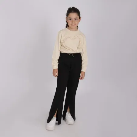 Sweat fille manches longues avec détail galant - KONTAKT