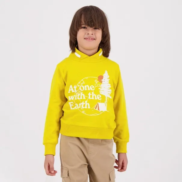 Sweat garçon col haut croisé AT ONE WITH THE EARTH - KONTAKT