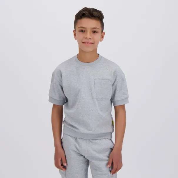Sweat garçon manches courtes avec poche plaquée - KONTAKT