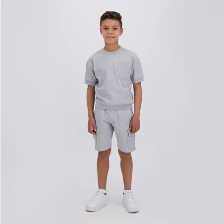 Sweat garçon manches courtes avec poche plaquée - KONTAKT