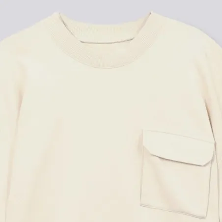 Sweat garçon manches courtes avec poche soufflet - KONTAKT