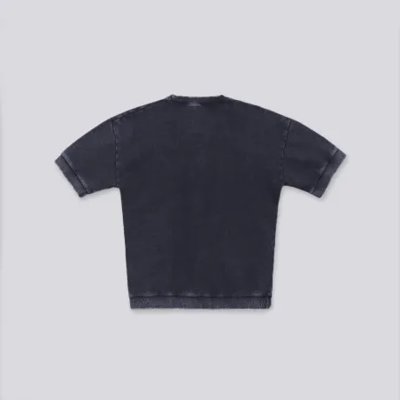 Sweat garçon manches courtes délavé avec logo - KONTAKT