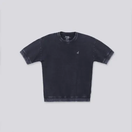Sweat garçon manches courtes délavé avec logo - KONTAKT