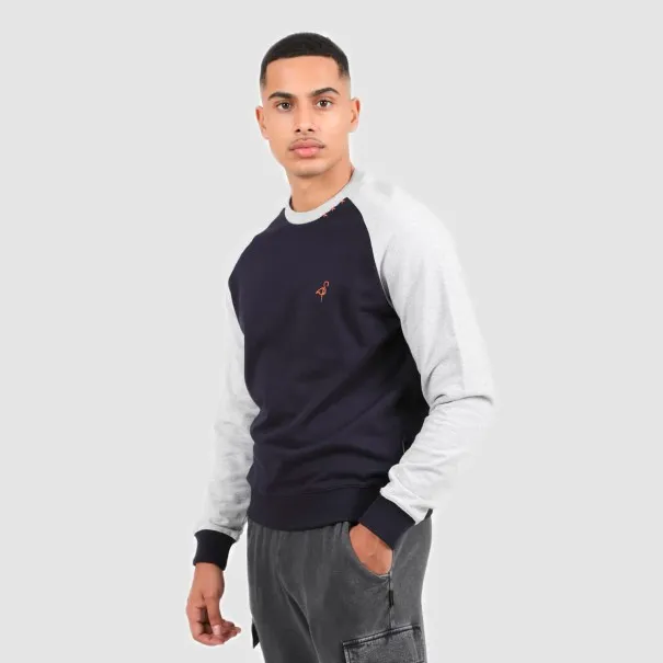 Sweat homme manches raglan avec broderie - KONTAKT