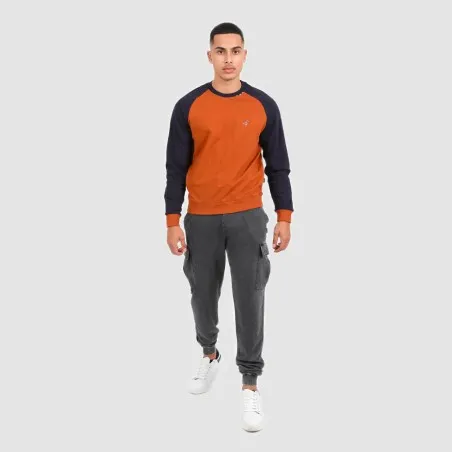 Sweat homme manches raglan avec broderie - KONTAKT