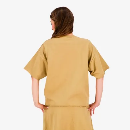 Sweat oversized femme manches courtes avec broderie - KONTAKT