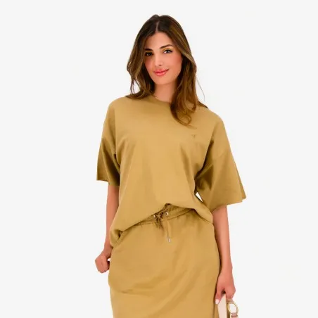 Sweat oversized femme manches courtes avec broderie - KONTAKT