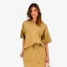 Sweat oversized femme manches courtes avec broderie - KONTAKT