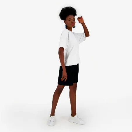 Sweat oversized femme manches courtes avec broderie - KONTAKT