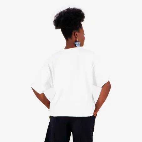 Sweat oversized femme manches courtes avec broderie - KONTAKT