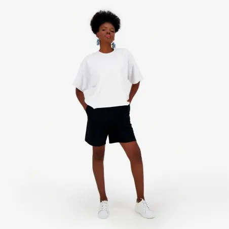 Sweat oversized femme manches courtes avec broderie - KONTAKT