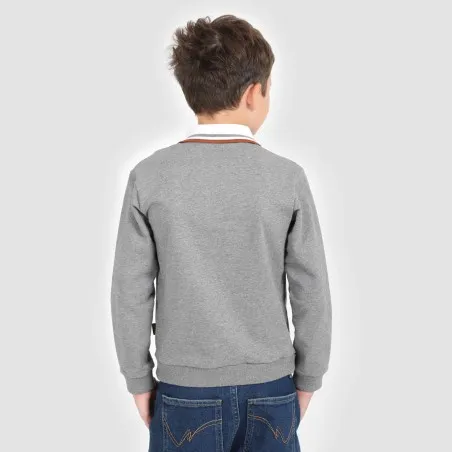 Sweat polo garçon avec broderie - KONTAKT