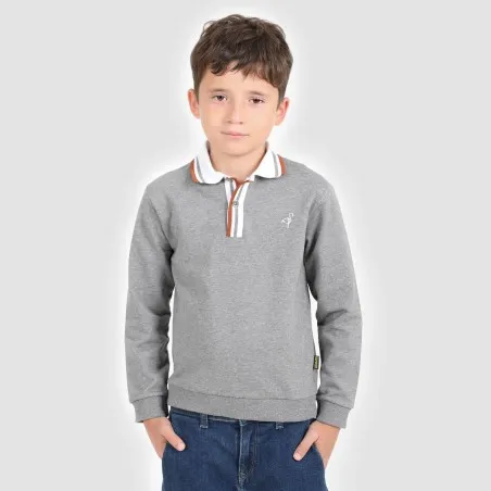 Sweat polo garçon avec broderie - KONTAKT