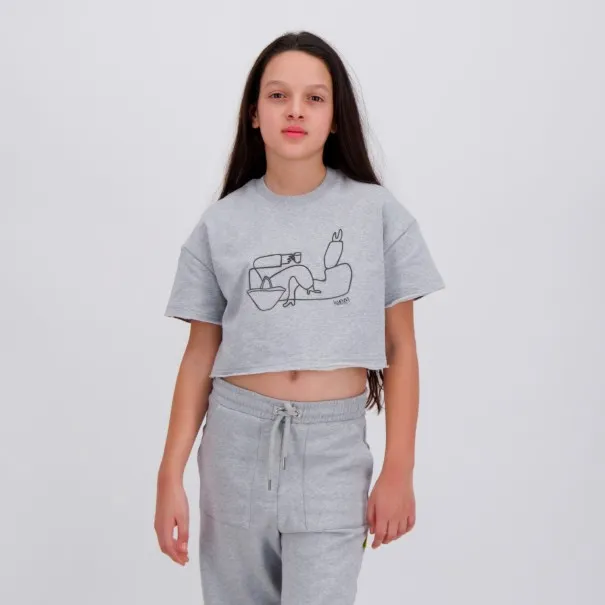 Sweat sur taille fille manches courtes 9A3DA M3A LIBNET - KONTAKT