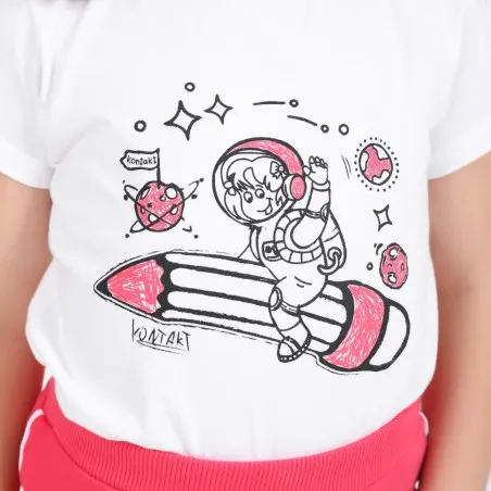 T-shirt bébé manches courtes SPACE GIRL - KONTAKT