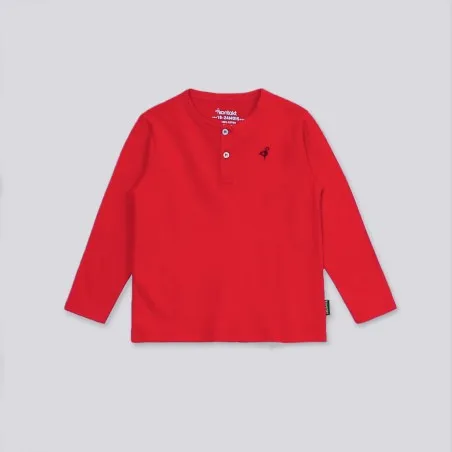 T-shirt bébé manches longues col tunisien - KONTAKT