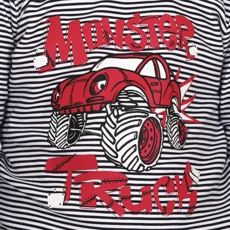 T-shirt bébé manches longues rayé MONSTER TRUCK - KONTAKT