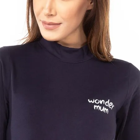 T-shirt col cheminée WONDER MUM - KONTAKT