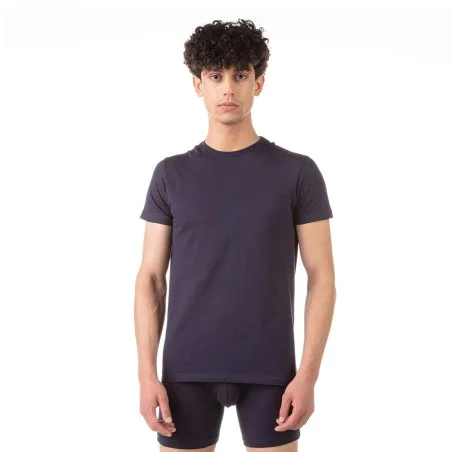T-shirt col rond homme en coton pur - KONTAKT