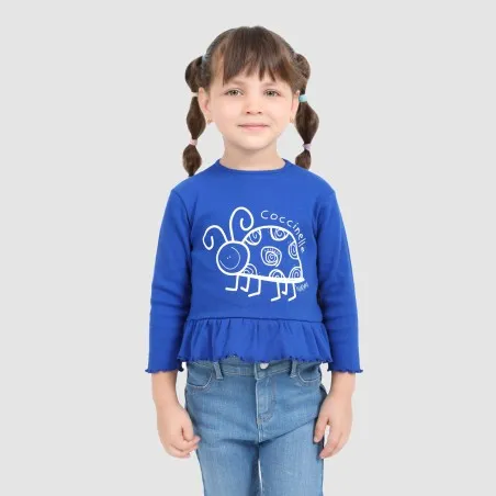 T-shirt côtelé bébé avec volant COCCINELLE - KONTAKT