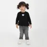 T-shirt côtelé bébé avec volant et cut out cœur - KONTAKT