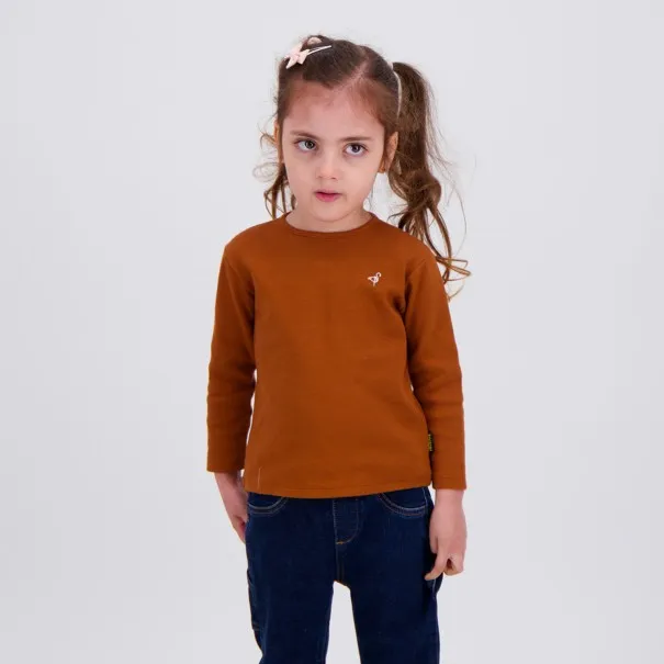 T-shirt côtelé bébé manches longues avec broderie - KONTAKT