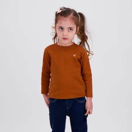 T-shirt côtelé bébé manches longues avec broderie - KONTAKT