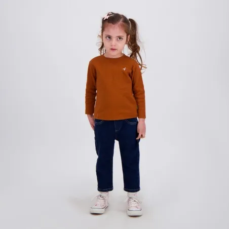 T-shirt côtelé bébé manches longues avec broderie - KONTAKT