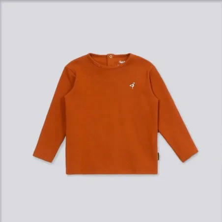 T-shirt côtelé bébé manches longues avec broderie - KONTAKT