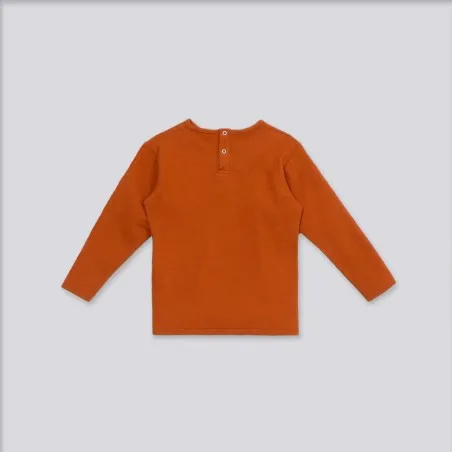 T-shirt côtelé bébé manches longues avec broderie - KONTAKT
