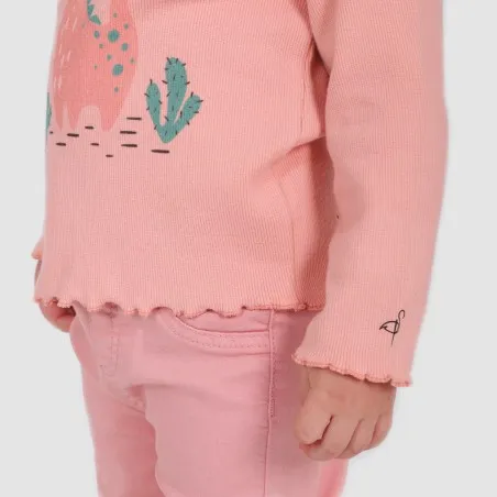 T-shirt côtelé bébé manches longues DINOSAUR - KONTAKT