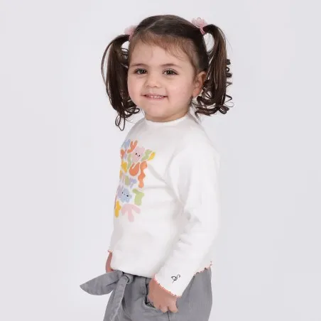 T-shirt côtelé bébé manches longues KONTAKT - KONTAKT